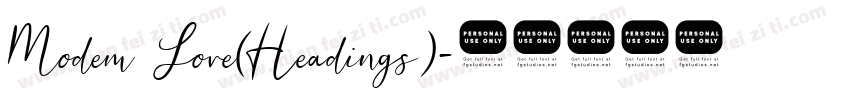 Modem Love(Headings)字体转换